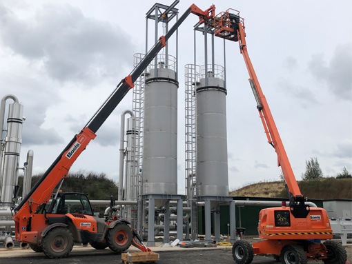 Employee at an industrial site