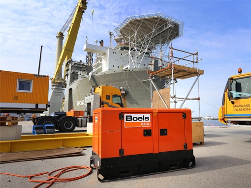 Chariot élévateur sur un projet offshore