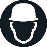 Casco di protezione obbligatorio